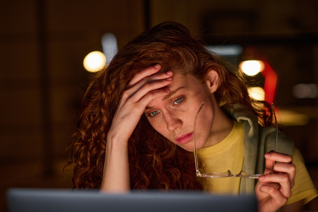 Office worker working during deadline in office